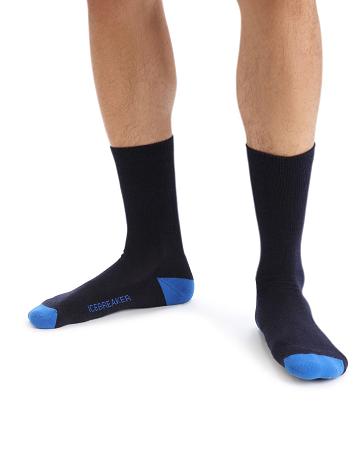 Pánské Ponožky Icebreaker Merino Lifestyle Light Crew Tmavě Blankyt | CZ 1901MQZA